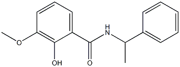 2-hydroxy-3-methoxy-N-(1-phenylethyl)benzamide Struktur