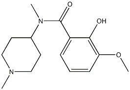 2-hydroxy-3-methoxy-N-methyl-N-(1-methylpiperidin-4-yl)benzamide Struktur