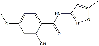 2-hydroxy-4-methoxy-N-(5-methyl-1,2-oxazol-3-yl)benzamide Struktur