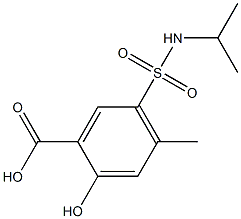 2-hydroxy-4-methyl-5-(propan-2-ylsulfamoyl)benzoic acid Struktur