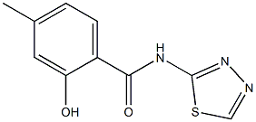 2-hydroxy-4-methyl-N-(1,3,4-thiadiazol-2-yl)benzamide Struktur