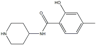 2-hydroxy-4-methyl-N-piperidin-4-ylbenzamide Struktur