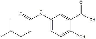 2-hydroxy-5-(4-methylpentanamido)benzoic acid Struktur