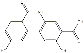 2-hydroxy-5-[(4-hydroxybenzene)amido]benzoic acid Struktur