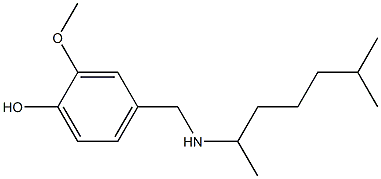 2-methoxy-4-{[(6-methylheptan-2-yl)amino]methyl}phenol Struktur