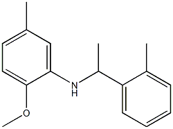 2-methoxy-5-methyl-N-[1-(2-methylphenyl)ethyl]aniline Struktur