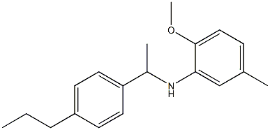 2-methoxy-5-methyl-N-[1-(4-propylphenyl)ethyl]aniline Struktur