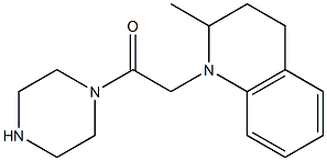 2-methyl-1-(2-oxo-2-piperazin-1-ylethyl)-1,2,3,4-tetrahydroquinoline Struktur