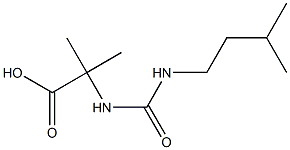 2-methyl-2-({[(3-methylbutyl)amino]carbonyl}amino)propanoic acid Struktur