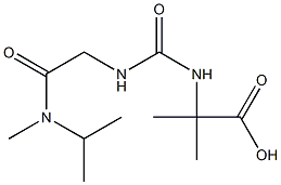 2-methyl-2-[({[methyl(propan-2-yl)carbamoyl]methyl}carbamoyl)amino]propanoic acid Struktur