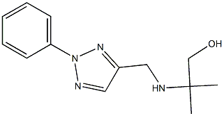 2-methyl-2-{[(2-phenyl-2H-1,2,3-triazol-4-yl)methyl]amino}propan-1-ol Struktur