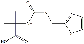 2-methyl-2-{[(thiophen-2-ylmethyl)carbamoyl]amino}propanoic acid Struktur