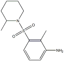 2-methyl-3-[(2-methylpiperidine-1-)sulfonyl]aniline Struktur