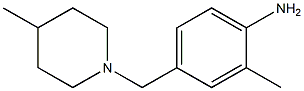 2-methyl-4-[(4-methylpiperidin-1-yl)methyl]aniline Struktur