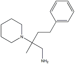 2-methyl-4-phenyl-2-(piperidin-1-yl)butan-1-amine Struktur