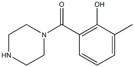 2-methyl-6-(piperazin-1-ylcarbonyl)phenol Struktur