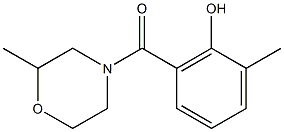 2-methyl-6-[(2-methylmorpholin-4-yl)carbonyl]phenol Struktur