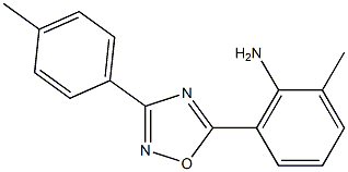 2-methyl-6-[3-(4-methylphenyl)-1,2,4-oxadiazol-5-yl]aniline Struktur