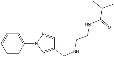 2-methyl-N-(2-{[(1-phenyl-1H-pyrazol-4-yl)methyl]amino}ethyl)propanamide Struktur