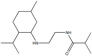 2-methyl-N-(2-{[5-methyl-2-(propan-2-yl)cyclohexyl]amino}ethyl)propanamide Struktur