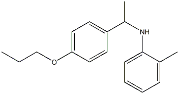 2-methyl-N-[1-(4-propoxyphenyl)ethyl]aniline Struktur