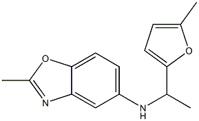 2-methyl-N-[1-(5-methylfuran-2-yl)ethyl]-1,3-benzoxazol-5-amine Struktur