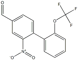 2-nitro-2'-(trifluoromethoxy)-1,1'-biphenyl-4-carbaldehyde Struktur