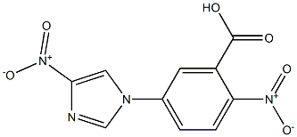 2-nitro-5-(4-nitro-1H-imidazol-1-yl)benzoic acid Struktur