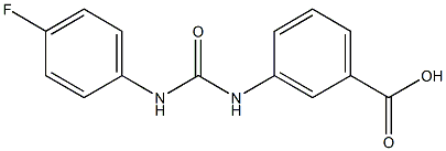 3-({[(4-fluorophenyl)amino]carbonyl}amino)benzoic acid Struktur