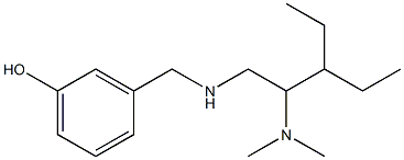 3-({[2-(dimethylamino)-3-ethylpentyl]amino}methyl)phenol Struktur