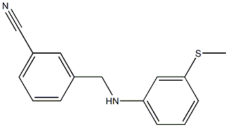 3-({[3-(methylsulfanyl)phenyl]amino}methyl)benzonitrile Struktur