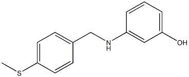 3-({[4-(methylsulfanyl)phenyl]methyl}amino)phenol Struktur