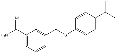 3-({[4-(propan-2-yl)phenyl]sulfanyl}methyl)benzene-1-carboximidamide Struktur