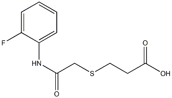 3-({2-[(2-fluorophenyl)amino]-2-oxoethyl}thio)propanoic acid Struktur