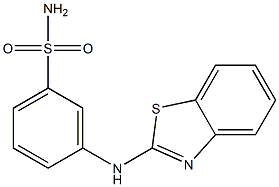 3-(1,3-benzothiazol-2-ylamino)benzene-1-sulfonamide Struktur