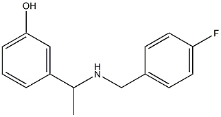 3-(1-{[(4-fluorophenyl)methyl]amino}ethyl)phenol Struktur