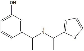 3-(1-{[1-(thiophen-2-yl)ethyl]amino}ethyl)phenol Struktur