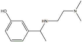 3-(1-{[2-(dimethylamino)ethyl]amino}ethyl)phenol Struktur