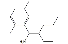 3-(1-amino-2-ethylhexyl)-1,2,4,5-tetramethylbenzene Struktur