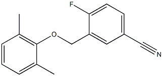 3-(2,6-dimethylphenoxymethyl)-4-fluorobenzonitrile Struktur