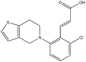 3-(2-chloro-6-{4H,5H,6H,7H-thieno[3,2-c]pyridin-5-yl}phenyl)prop-2-enoic acid Struktur