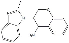 3-(2-methyl-1H-1,3-benzodiazol-1-yl)-3,4-dihydro-2H-1-benzopyran-4-amine Struktur