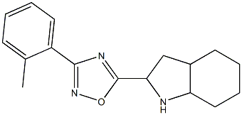 3-(2-methylphenyl)-5-(octahydro-1H-indol-2-yl)-1,2,4-oxadiazole Struktur