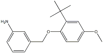 3-(2-tert-butyl-4-methoxyphenoxymethyl)aniline Struktur