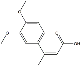 3-(3,4-dimethoxyphenyl)but-2-enoic acid Struktur