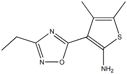 3-(3-ethyl-1,2,4-oxadiazol-5-yl)-4,5-dimethylthiophen-2-amine Struktur