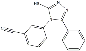 3-(3-phenyl-5-sulfanyl-4H-1,2,4-triazol-4-yl)benzonitrile Struktur