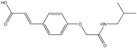 3-(4-{[(2-methylpropyl)carbamoyl]methoxy}phenyl)prop-2-enoic acid Struktur