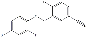 3-(4-bromo-2-fluorophenoxymethyl)-4-fluorobenzonitrile Struktur