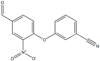 3-(4-formyl-2-nitrophenoxy)benzonitrile Struktur